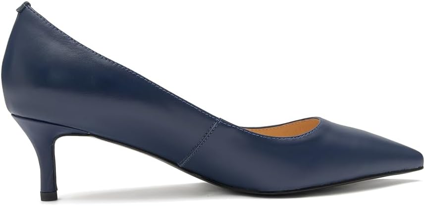 ONEENO Women's Dress Low Heel Leather Pump