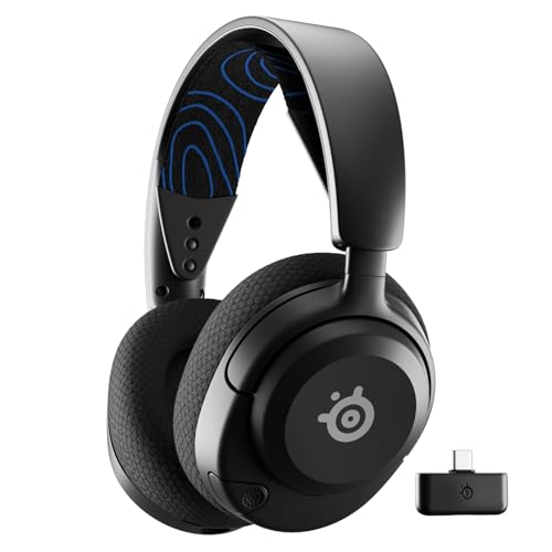 SteelSeries Arctis Nova 5P Cascos PS5 Inalámbricos – PS5, PC, Switch 2, móvil – Controladores magnéticos de neodimio – Más de 100 preajustes – Batería de 60 horas – 2,4 GHz o BT – Micro Gen2.X
