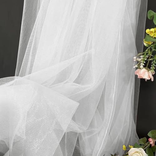 Tissu en tulle blanc organza - 3 m x 160 cm