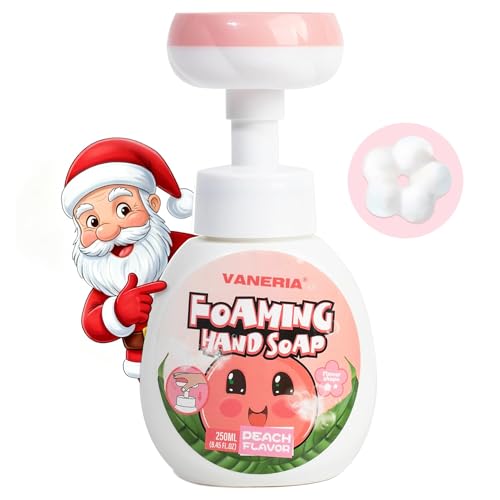 VANERIA Kids Foaming Hand Soap,Flower Stamp,Flower Bubble Hand Cleaning,Vegan-Friendly, Moisturizing and Gentle Hand Soap 250ml/8.45 Fl Oz