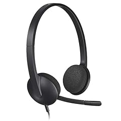 Logitech H340 Cuffie Cablate per Computer, Cuffie Stereo con Microfono e Audio Digitale, ‎Cancellazione Rumore, USB, PC/Mac/Laptop/Chromebook - Nero