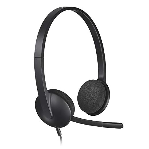 Logitech H340 trådbundet headset, stereohörlurar med brusreducerande mikrofon, USB, PC/Mac/Laptop/Chromebook - Svart