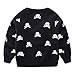 Mud Kingdom Little Boy Halloween Cardigan V-Neck Skull Print Sweater Long Sleeve Fall Warm Knit Outerwear Black Size 6