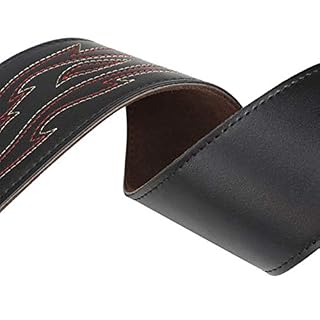 ZIQIDONGLAI Sangle de Guitare Sangle de Guitare Cuir Deluxe en Cuir Souple Guitare Longueur du Bracelet réglable Sangle… – Image 2