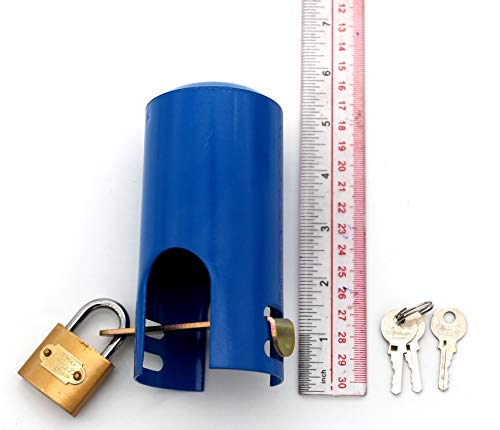 Outdoor Faucet Lock System To Prevent Unauthorized Use And Vandalism Garden Hose And Casing Lock And Water-Saving Cover, And Easy To Install (Blue A) #TOP4