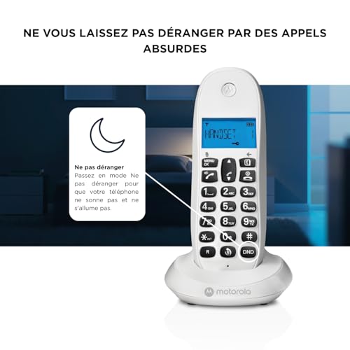 Motorola C1001cb+ / Téléphone sans fil - vue 4