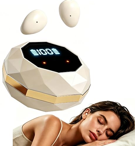 Mini Invisible Wireless Earbuds for Small Ear Canals, Discreet Sleep Earbuds, Bluetooth 5.4, 40H Battery, Noise Blocking, Waterproof, LED Power Display, Tiny Earbuds for Work, Sleep, Commuting.(Beige)