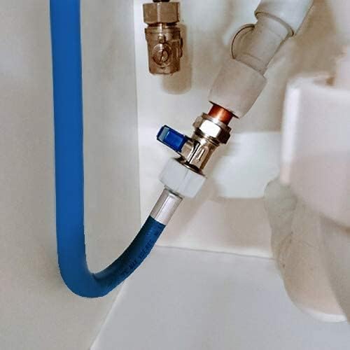 SPARES2GO Universal Fill Hose Washing Machine Dishwasher Extra Long Cold Water Inlet Feed Pipe (5m)