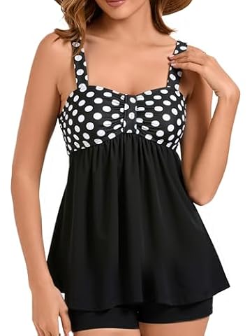 LA ORCHID, damski dwuczęściowy kostium kąpielowy, push-up, wyszczuplający brzuch, moda kąpielowa, z marszczeniami, wysoka talia, tankini, strój plażowy, szorty, 46