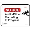 Picniva 2Pack 5 Audio and Video Recording CCTV Notice 1 Taxi Notice/Warning/Reminder Sign Sticker Decal