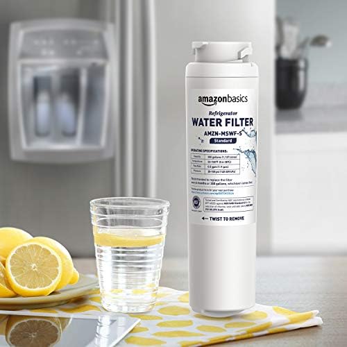 Amazon Basics Replacement GE MSWF Refrigerator Water Filter- Standard Filtration