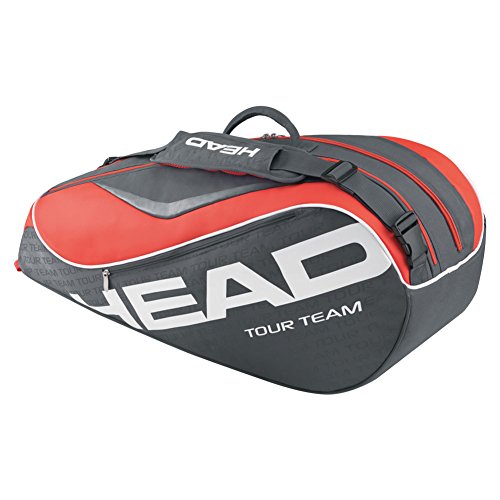HEAD Tour Team 6R Combi Tennis Bag, Charcoal/Coral