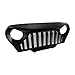 IBESTWOLF Matte Black Front Grill Grille with Mesh for 1997-2006 Jeep Wrangler TJ, Front Grille Cover Replacement for Gladiator Angry Bird