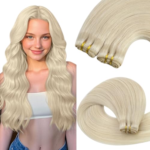 Haartressen YoungSee Haarverlängerung aus Echthaar in Platinblond