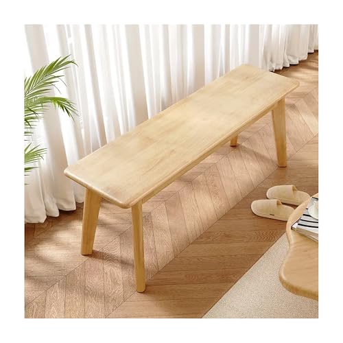 Banco de madera para entrada, banco de comedor estilo granja, banco de madera, banco interior para el final de la cama, banco estrecho con forma de fideos para comedor, sala de estar, pasillo(Wood col