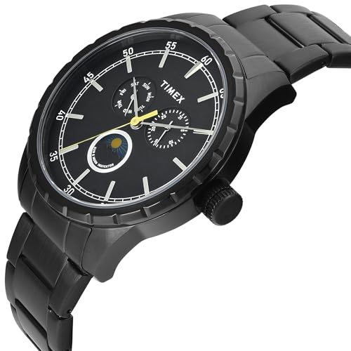 Image of TIMEX Black Round Dial Analog Men's Watch - TWEG28504