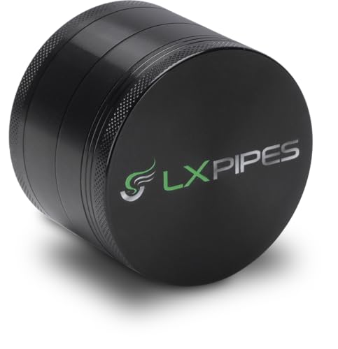 LX Pipes Aluminium Kräutermühle 63 mm – Premium Grinder für Kräuter, Gewürze & Tabak, Robustes Mahlwerk, Magnetverschluss, Leicht zu Reinigen