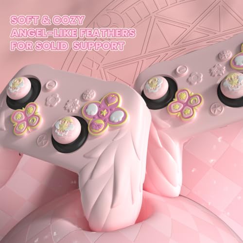 PlayVital Magic Wings Cover Skin for Nintendo Switch 2 Pro Controller, Pink