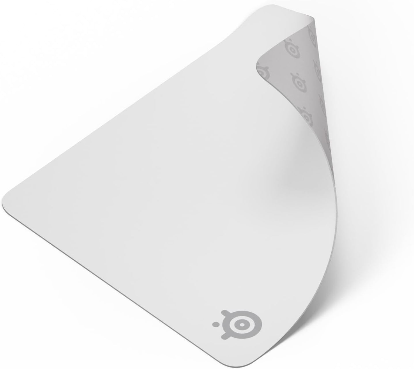 SteelSeries QcK Large Gaming Mousepad - White - Non-Slip Silicone Rubber Base - Peak Tracking and Stability - Optimized for Gaming Sensors - 450 mm x 400 mm - FPS, MOBAs, RTS, MMO