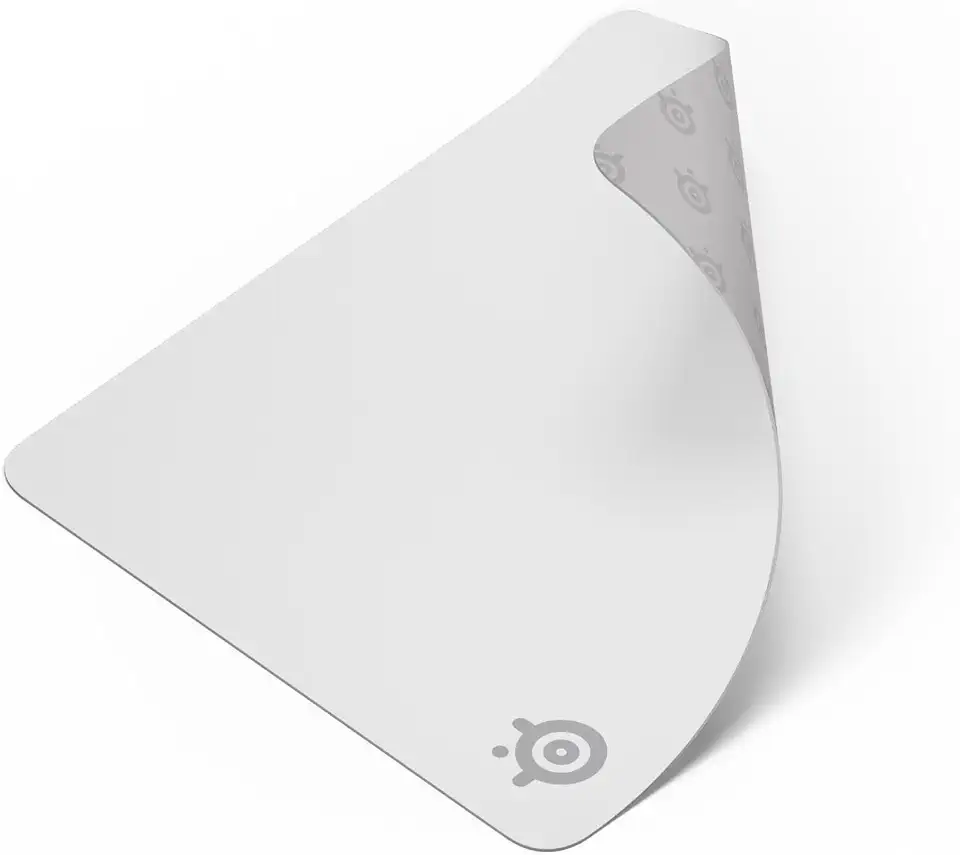 Steelseries QcK Mouse Pad (Large) - White - Non-Slip Rubber Base - Best Tracking - Optimized for Gaming Sensors - 450mm x 400mm - FPS, MOBAs, RTS, MMO