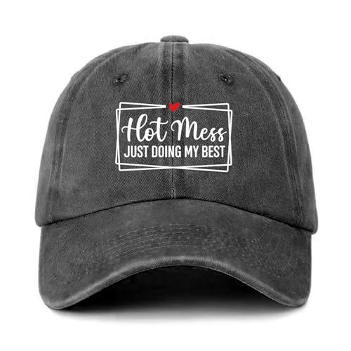 Gorra béisbol ajustable negra de algodón vintage