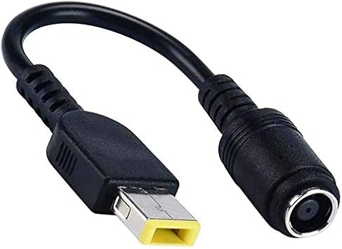 Tip Charger Power Supply Adapter Converter Cable Cord for Lenovo 45w 65w 90w, Standard Power Cable Slim Yellow Square Connector for Lenovo THINKPAD X1 X240 Lenovo Ideapad Yoga 2 2 Pro 11