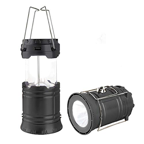 Censinda LED Camping Lantern, Solar and Rechargeable Lantern Flashlight Collapsible