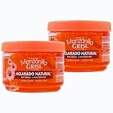 Manzanilla Grisi Chamomile, Styling Hair Gel, Keep your Hairstyle, brighten Naturally, Non-Alcohol Non-Residues 2-Pack of 14 Oz Jars.