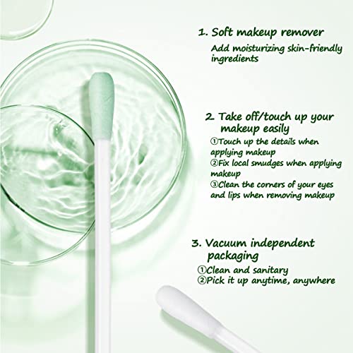 Bâtonnets de coton pour le démaquillage évitant les bavures de mascara grâce à la vitamine E