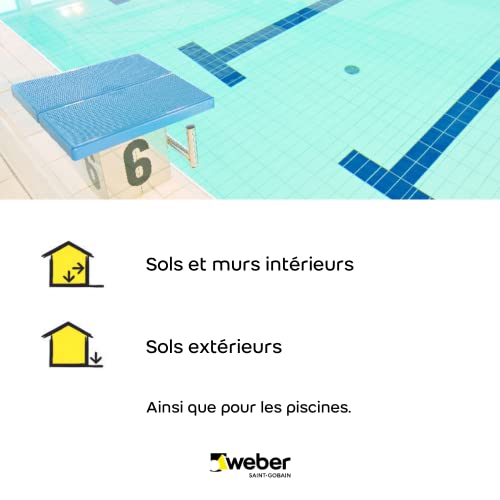 Joint carrelage pour rénover une piscine Weberjoint HR 5KG - 5
