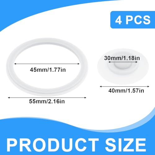 OYZOQ Kompatibel WMB ONE Top Verschluss (One Size), Ersatzteil Trinkflasche, einhändig bedienbarer & auslaufsicherer Verschluss (Packung mit 4)
