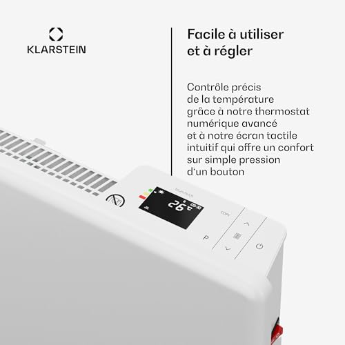 Thermatouch Convecteur 2 Design Élégant Commande Tactile Jusqu’à 20 M² - vue 5