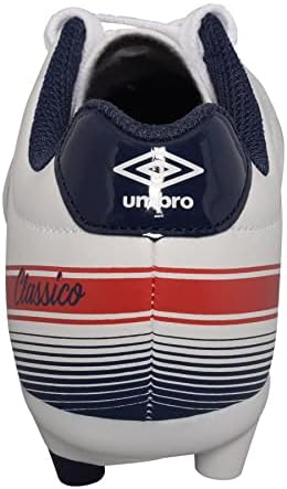 Umbro Boy's Classico X FG Jr. Soccer Cleat, Whte/Navy/Red, 1 Little Kid | Image 1