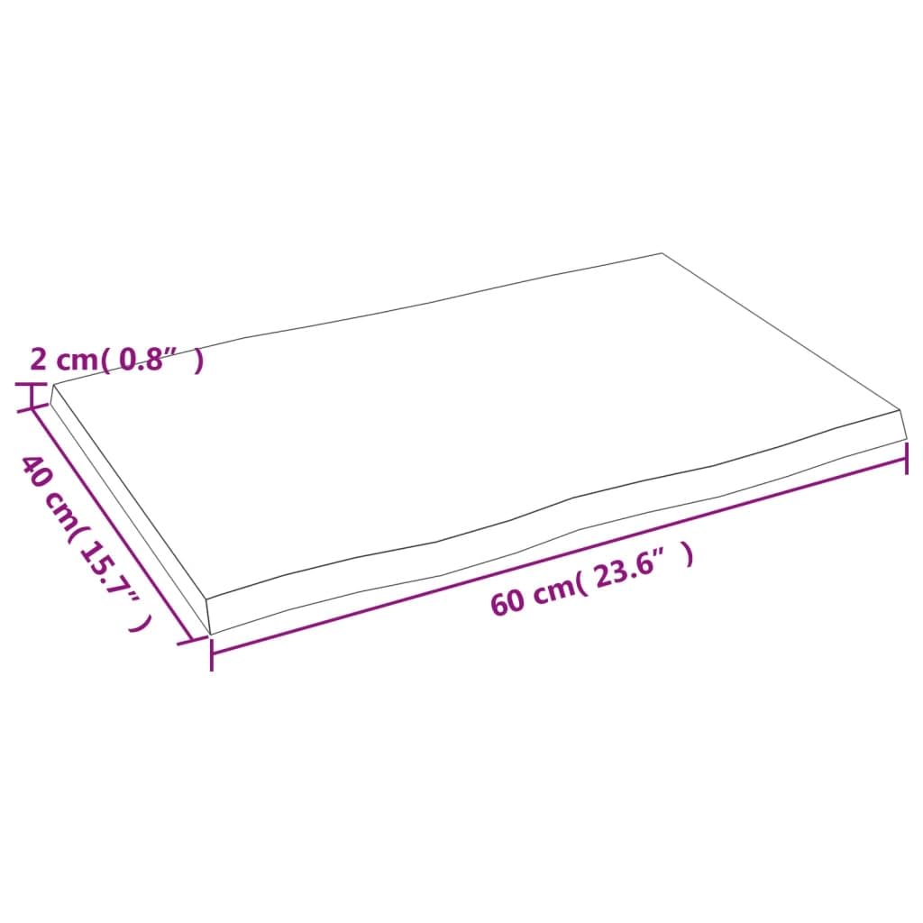 vidaXL Tablero de Mesa, Superficie de Estantería, Balda de Repuesto Reemplazo, Tablero de Bricolaje Comedor, Madera Tratada Roble Borde Vivo Marrón