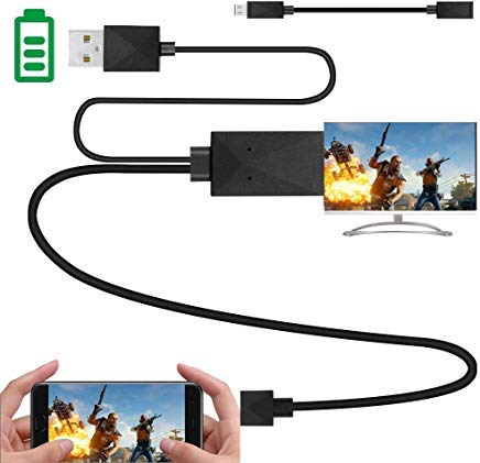 Kingm mhl to hdmi Adapter for Android Devices Micro USB to HDMI Adapter Converter Cable 1080P HDTV for Samsung Galaxy S2 S3 S4 Note 2 3 4 Galaxy Tab 3 8.0, Tab 3 10.1 Android Devices (5Pin + 11Pin)