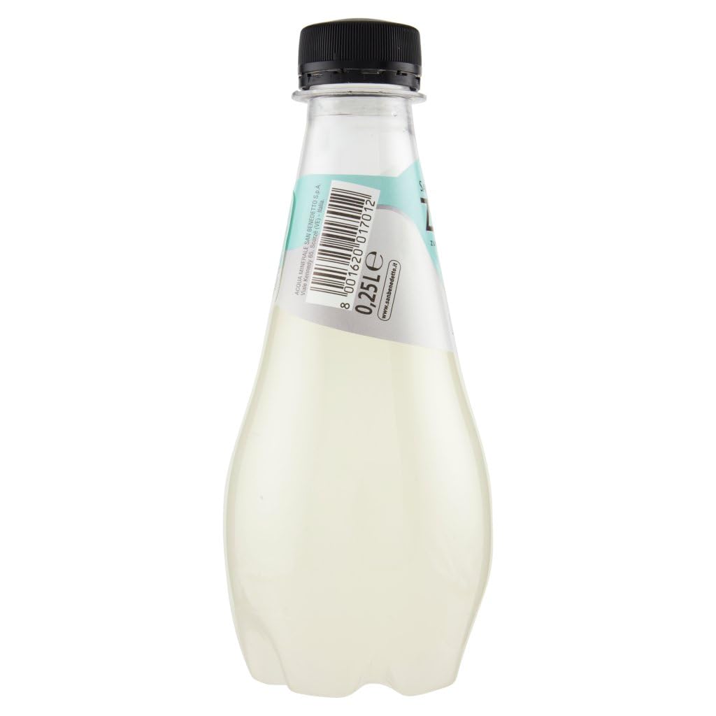 Italian Gourmet Boisson citron Zero Limonade sans sucre pétillante 24 x 250 ml | Sans sucres ajoutés, goût d'agrumes rafraîchissant pour les déplacements, fête, poids net total 6 l + pulpe gratuite 400 g
