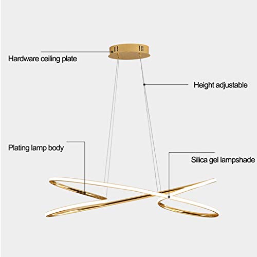 Fksdhdg Gold Plated Modern Led Chandelier For Restaurant Kitchen Room Home Decoration Hanging Chandelier Fixtres #TOP3