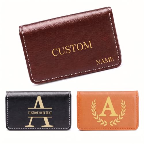 Personalized Leather Business Card Holder