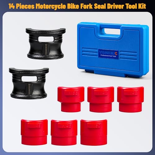 Image of 14PC Universal Motorcycle Bike Fork Seal Driver Tool Kit With 35mm 36mm 40mm 41mm 42mm 43mm 45mm 46mm 47mm 48mm 49mm 50mm