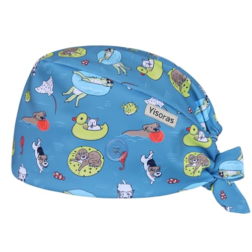 Yisoras Scrub Caps for Men, Surgical Cap with Buttons & Sweatband by Yisoras - Used condition - US$8.92