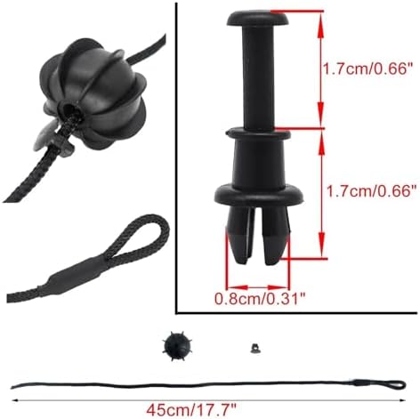 Car Clips Rear Trunk Cargo Parcel Shelf String Clips Holder Pivot Cord Hanger Accessories for A3 for 8P for 8V 2003-2020 for Q2 for Q3 for F3 for Q5 for 8R(1 Kit)