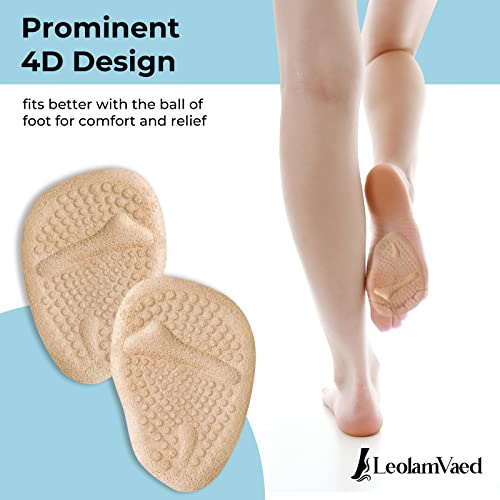 Image of Reusable Metatarsal Pads Women, Ball of Foot Cushions for Women All Day Pain Relief and Comfort, Washable Heel Pads One Size Fits All High Heel Inserts (10 Pieces in A Set)
