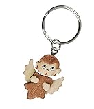 Dieser hölzerne Engels-Schlüsselanhänger bringt Glück. Einfach, diskret und elegant.
