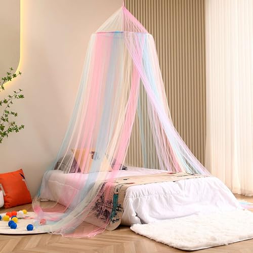 Kendwing Mosquitera para Cama Arcoíris,Dosel Cama Niña,Mosquitera Cama Matrimonio,Cubierta de Red Colgante,Mosquitera Viaje Prevenir Insectos Mosquitera Jardin para en Casa Interior al Aire Libre