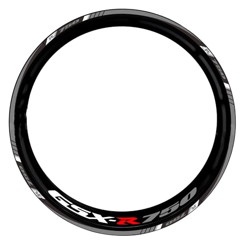 Felgenr Sticker Felgenaufkleber Für Suzuki GSXR750 GSX R750 GSX-R750 17 Zoll Felgenstreifen, Reflektierende Aufkleber, Komplettset Motorrad Felgen Aufkleber Komplett(Farbe 2)