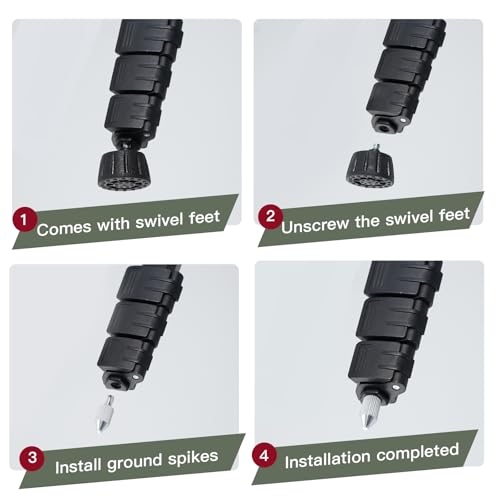 74” Rifle Shooting Tripod, Hunting Rest V Yoke Rifle Rest with 6 Ground Spikes, 2 Camo Strap, Aluminum Crossbow Shooting Stand with Durable Frame for Hunting, Shooting, and Outdoors