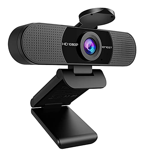 EMEET C960 webcam with dual noise-reduction microphones and privacy cover