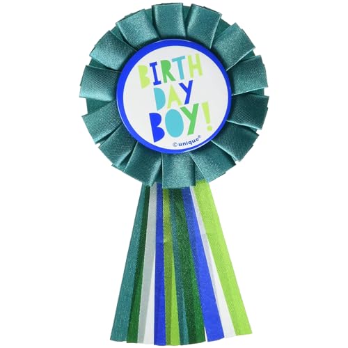 Unique Blue & Green Birthday Boy Badge - 6" (1 Pc) | Vibrant Celebration Accessory for Your Little One's Special Day