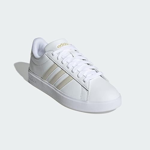 Adidas Tênis Grand Court, Branco nuvem/alumínio/dourado metálico, 36