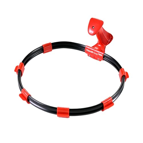 The Helping Hand Company Children’s Handi Hoop with Clips, Small Bin Bag Hoop for Litter Picking, Lightweight Garbage Bag Holder with Secure Comfortable Grip for Kids Litter Picking, Red and Black